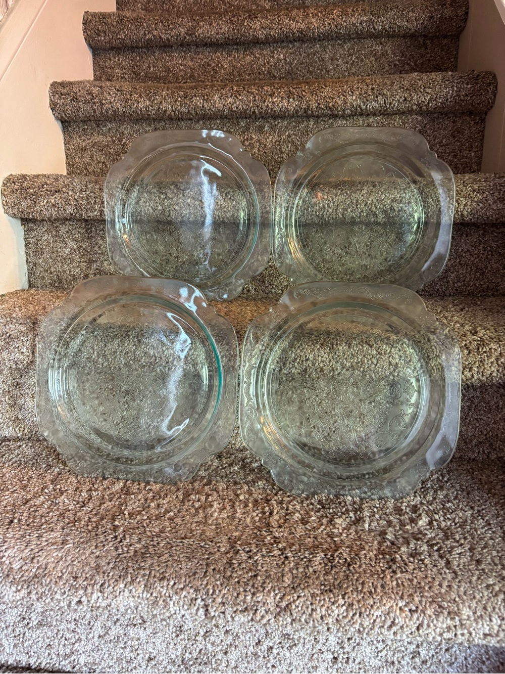 Set of 4 depression glass